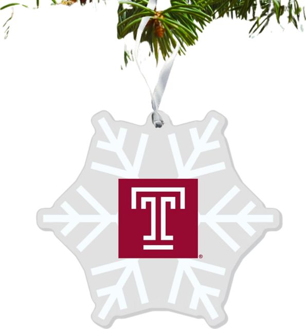 Temple University 3'' x 4'' Etched Ornament