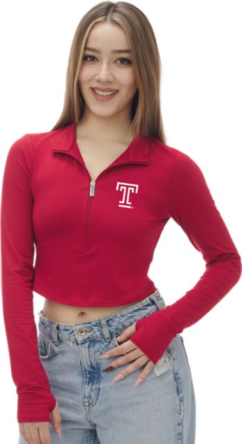 Temple University Women's Crop 1/4 Zip