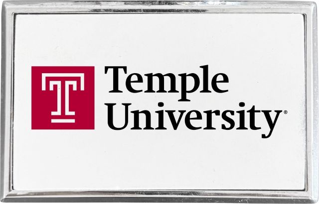 Temple University Rectangle Adhesive Emblem