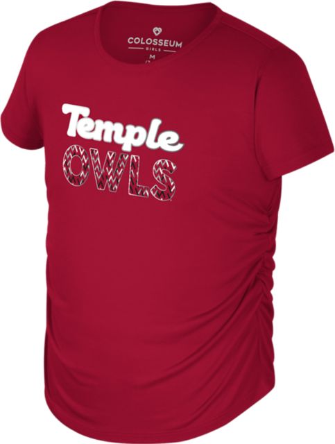 Temple University Owls Youth Runched Short Sleeve T-Shirt