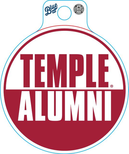 Temple University Alumni Full Size Sticker