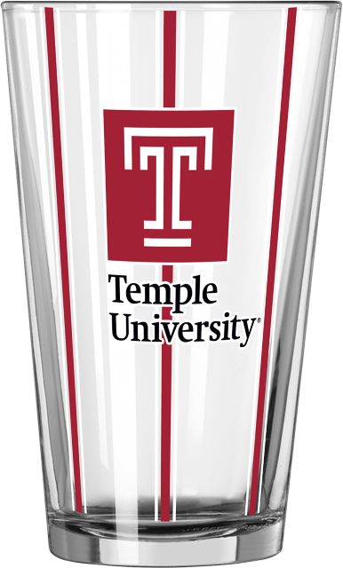 Temple University Baseball 16 oz. Glass