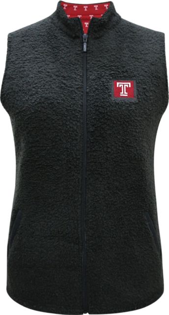 Temple University Women's Fleece Full Zip Vest