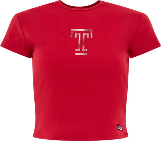 Temple University Women's Crop Short Sleeve T-shirt