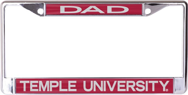 Temple University Dad License Plate Frame