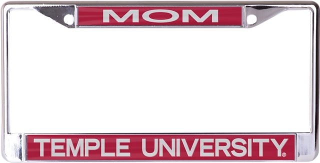 Temple University Mom License Plate Frame