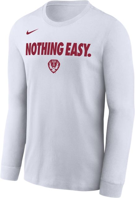 Temple University Owls Basketball Nothing Easy 2025 Bench Long Sleeve T-Shirt