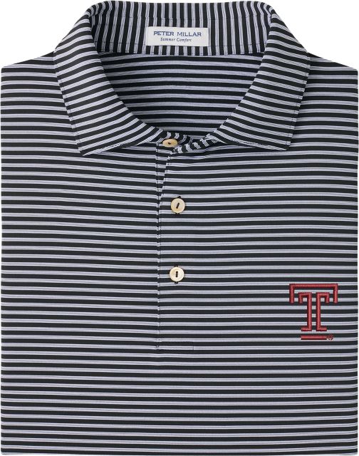 Temple University Tiebreaker Stripe Polo