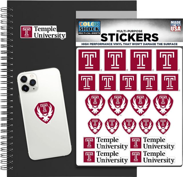 Temple University Sticker Sheet