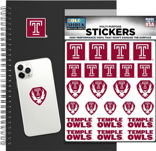 Temple University Owls Sticker Sheet