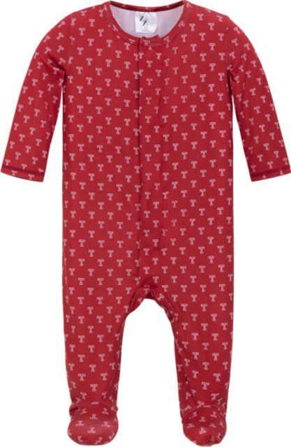Temple University Infant Magnetic Footie Onesie