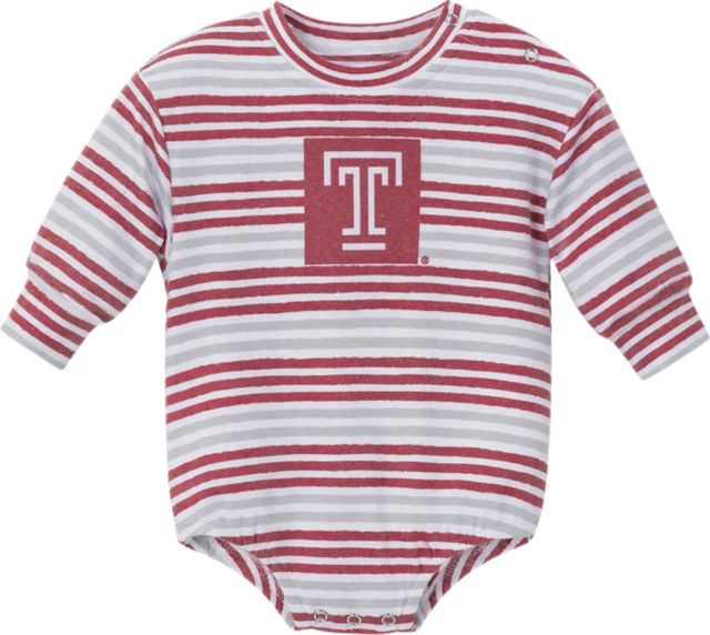 Temple University Infant Footie Onesie