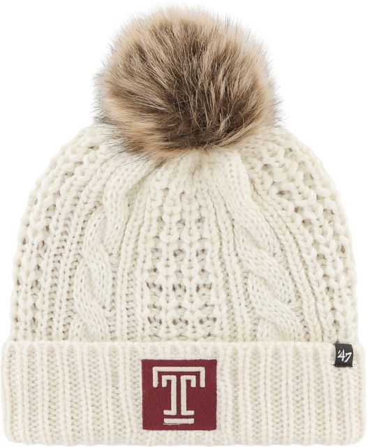 Temple University Women's Fur Pom Beanie