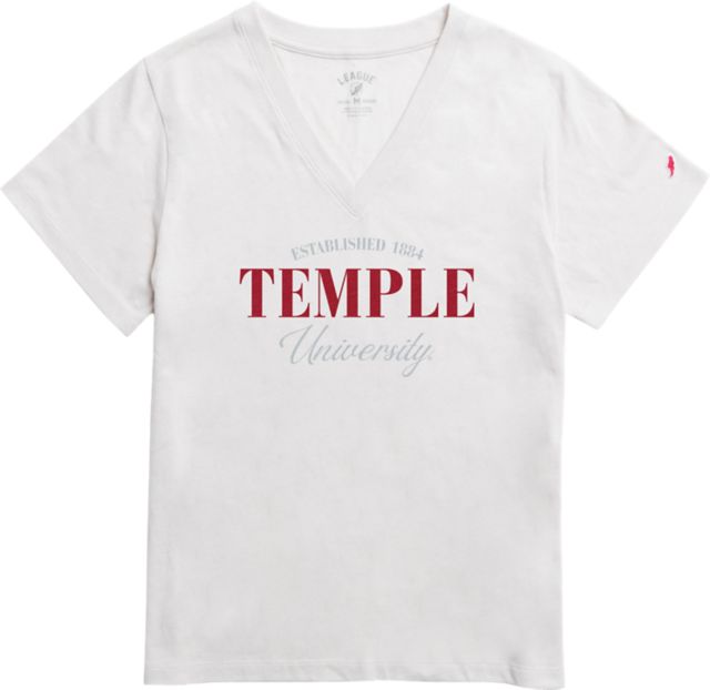Temple University Women's V-Neck Short Sleeve T-Shirt