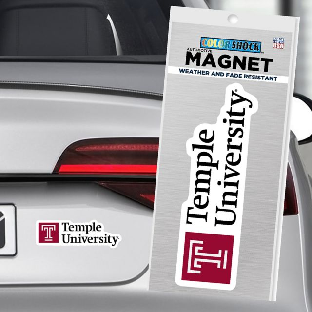 Temple University 4x4 Magnet