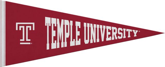 Temple University 12"X30" Full Color Pennant