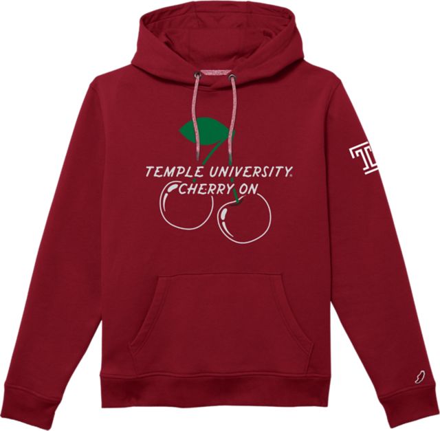 Temple University Cherry 1991 Hooded Sweatshirt