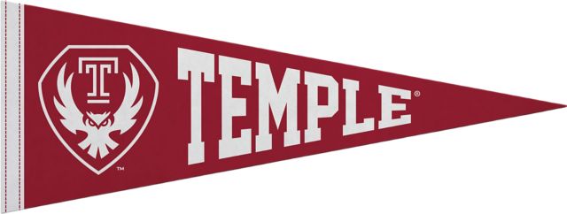 Temple University 9"X24" Full Color Pennant
