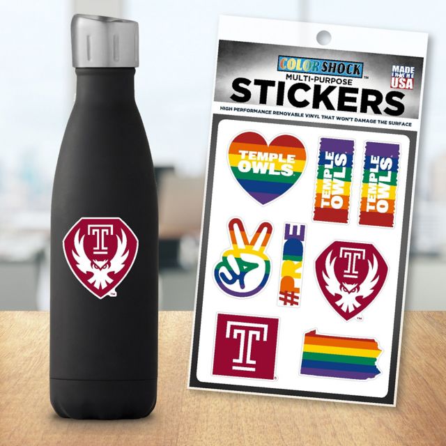 Temple University 7.5'' x 7.5'' Sticker Sheet