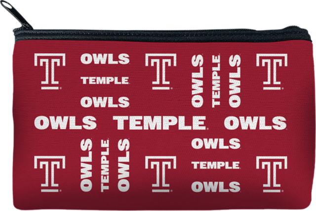 Temple University Owls Neoprene Zipper Pouch