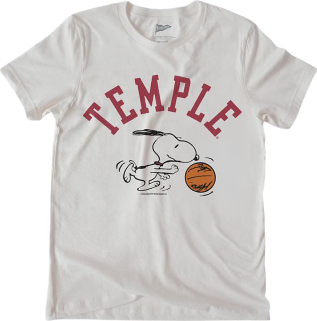 Temple University Peanuts Basketball Short Sleeve T-Shirt