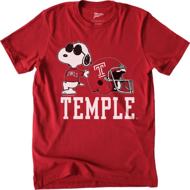 Temple University Peanuts Football Short Sleeve T-Shirt