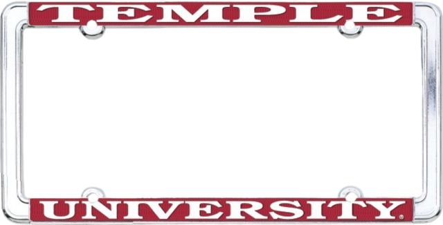 Temple University Thin Rim License Plate Frame