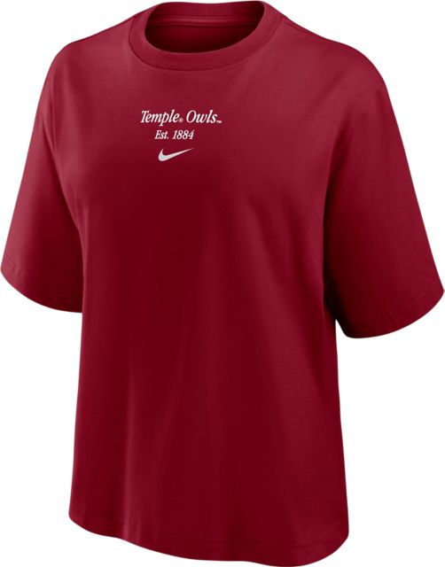 Temple University Owls Women's Boxy Short Sleeve T-Shirt
