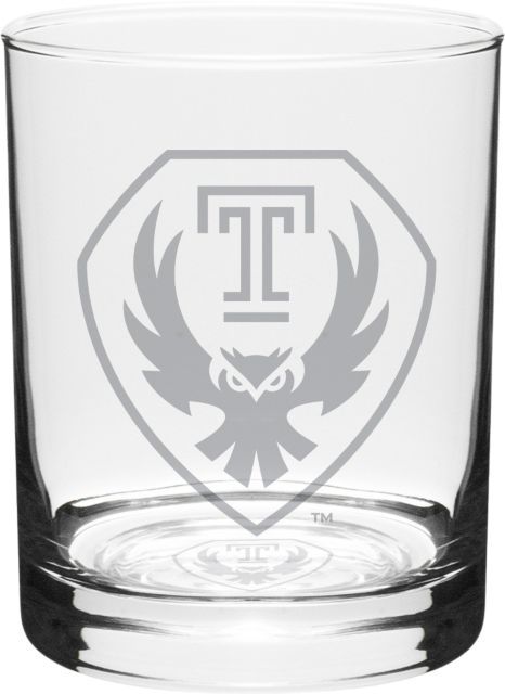 Temple University Owls 14 oz. Double Old Fashioned Glass