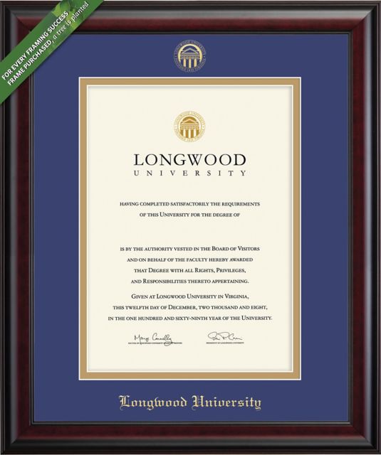 Longwood University Classic 11 x 14 Diploma Frame
