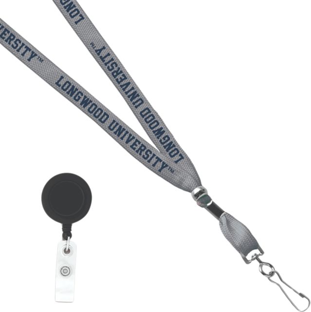 Longwood University Card Clamp Lanyard