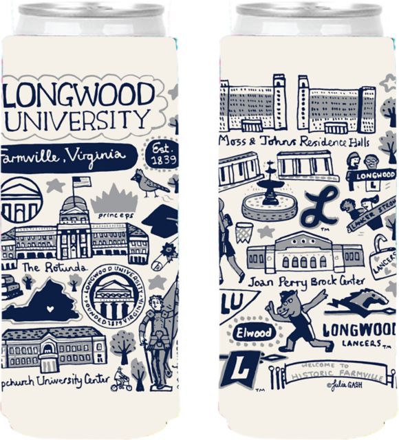 Longwood University Slim Can Coozie