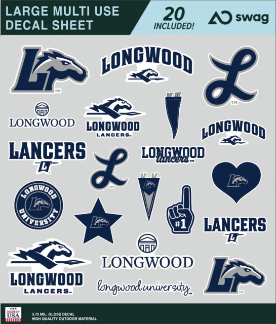 Longwood University Large Sticker Sheet
