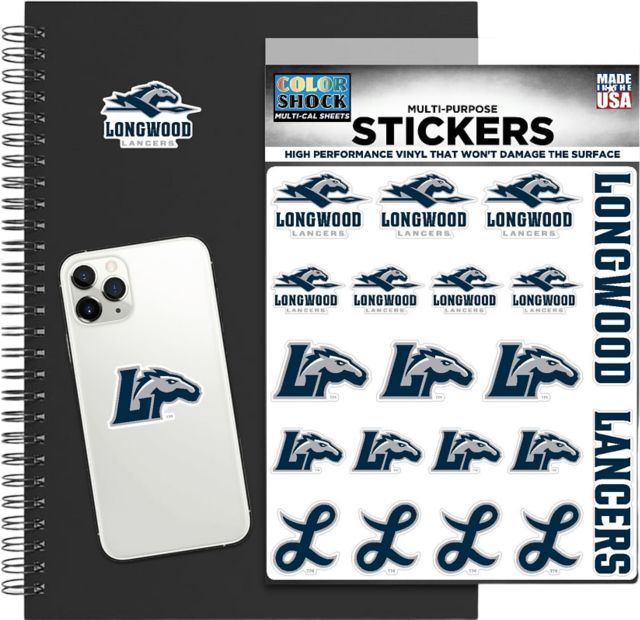 Longwood University Lancers Sticker Sheet