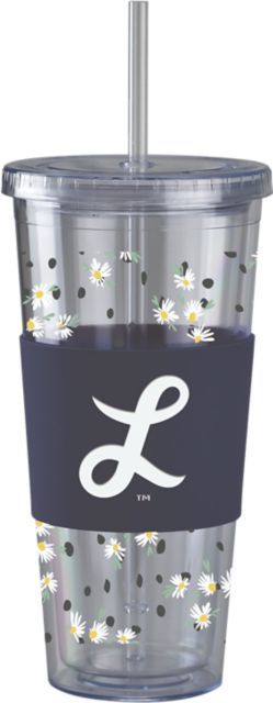 Longwood University Lancers Acrylic Tumbler with Straw