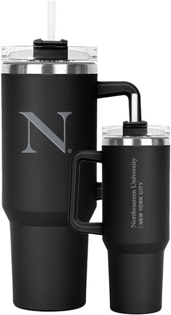 Northeastern University New York City Mug with Straw