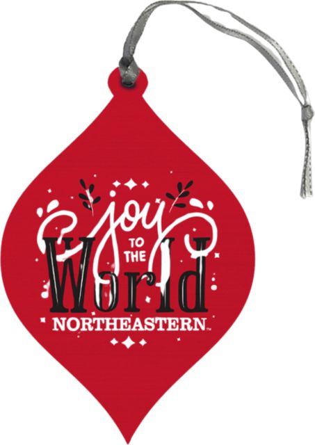 Northeastern University Teardrop Ornament