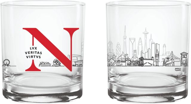 Northeastern University 14 oz. Rocks Glass
