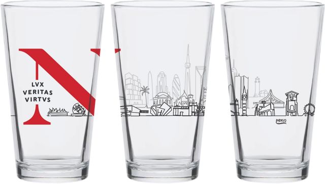 Northeastern University 16 oz. Pint Glass