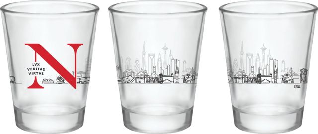Northeastern University 2 oz. Collector's Glass