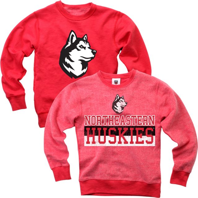 Northeastern University Huskies Boys Reverse Crewneck Sweatshirt