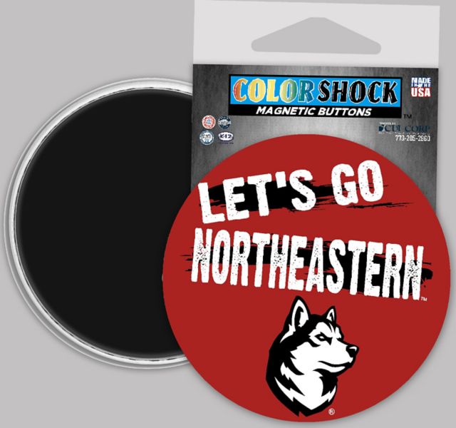Northeastern University Huskies 3" Button Magnet