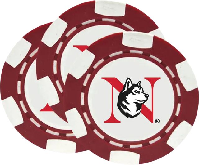 Northeastern University Chip Ball Marker 3 Pack