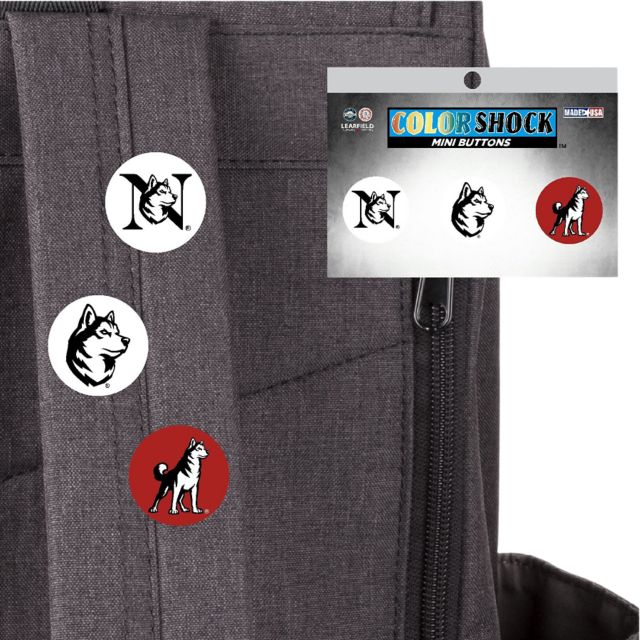 Northeastern University Huskies Mini Button 3 Pack