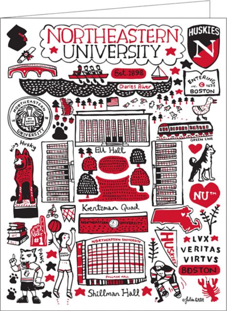 Northeastern University 10 Pack Notecards
