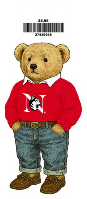 Northeastern University Teddy Bear Vinyl Sticker
