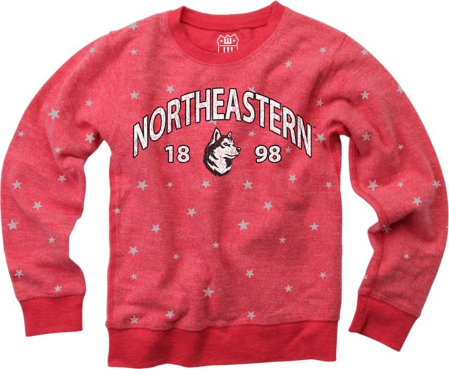 Northeastern University Girl's Star Crewneck