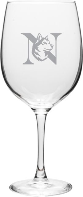 Northeastern University 19 oz. Wine Glass