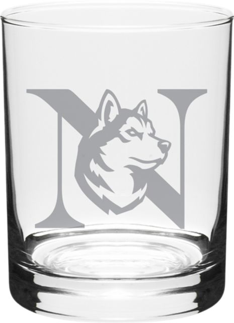 Northeastern University 14 oz. Double Old Fashioned Glass