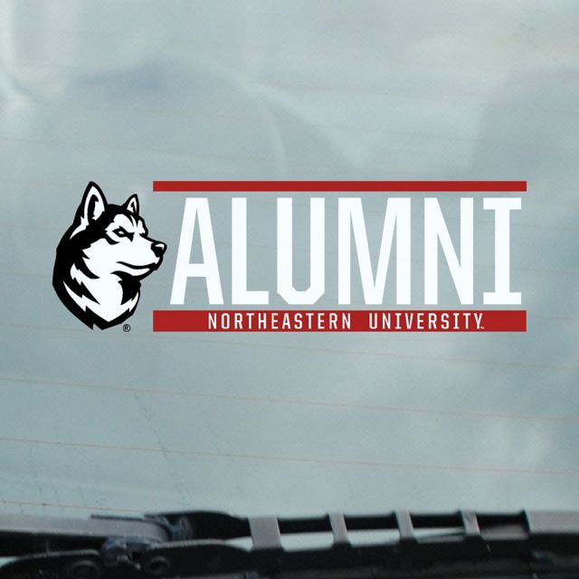 Northeastern University Alumni Cling Decal